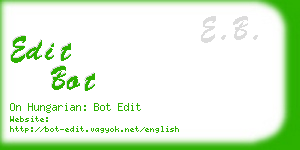 edit bot business card